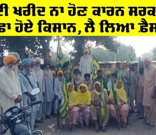 Punjab Farmers News: ਝੋਨੇ ਦੀ ਖਰੀਦ ਨਾ ਹੋਣ ਕਾਰਨ ਸਰਕਾਰ ਤੋਂ ਖਫ਼ਾ ਹੋਏ ਕਿਸਾਨ, ਲੈ ਲਿਆ ਫ਼ੈਸਲਾ Punjab Farmers News