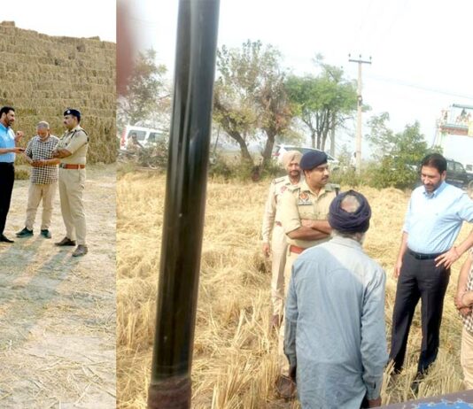Stubble Management: ਏਡੀਸੀ ਦਮਨਜੀਤ ਸਿੰਘ ਮਾਨ ਤੇ ਐਸਪੀ ਵੈਭਵ ਚੌਧਰੀ ਵੱਲੋਂ ਪਰਾਲੀ ਸੰਭਾਲ ਰਹੇ ਕਿਸਾਨਾਂ ਨਾਲ ਕੀਤੀ ਮੁਲਾਕਾਤ Stubble Management