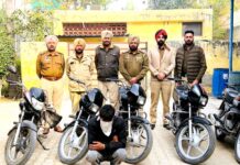 Vehicle Theft: ਪੁਲਿਸ ਵੱਲੋਂ ਚੋਰੀ ਦੇ ਮੋਟਰਸਾਈਕਲਾਂ ਸਮੇਤ ਚੋਰ ਕਾਬੂ Vehicle Theft