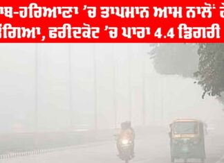 Temperature in Punjab and Haryana