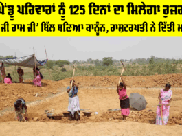 VB G RAM G: ਹੁਣ ਪੇਂਡੂ ਪਰਿਵਾਰਾਂ ਨੂੰ 125 ਦਿਨਾਂ ਦਾ ਮਿਲੇਗਾ ਰੁਜ਼ਗਾਰ VB G RAM G