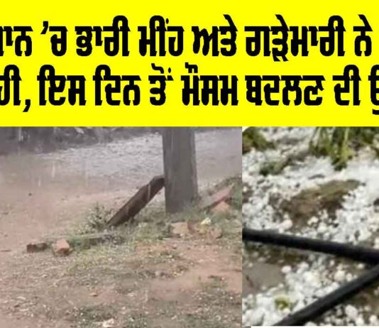 Heavy Rain Rajasthan: ਰਾਜਸਥਾਨ ’ਚ ਭਾਰੀ ਮੀਂਹ ਤੇ ਗੜੇਮਾਰੀ ਨੇ ਮਚਾਈ ਤਬਾਹੀ, ਇਸ ਦਿਨ ਤੋਂ ਮੌਸਮ ਬਦਲਣ ਦੀ ਉਮੀਦ Heavy Rain Rajasthan
